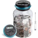 Vcertcpl Digital Coin Counting Piggy Bank – 1.8L, LCD Counter, Blue