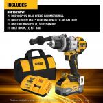 DEWALT20V XR Lithium-Ion Cordless Hammer Drill Kit (DCD1007WW1)