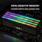 Silicon Power 64GB Zenith RGB 6000 MHz DDR5 Desktop Memory Kit (2 x 32GB, Black)