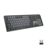 Logitech - MX Mechanical Full size Wireless Mechanical Clicky Switch Keyboard for Windows/macOS with Backlit Keys - Graphite