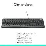 Logitech K120 Spill-Resistant Wired Keyboard – Black