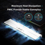 Silicon Power 64GB Zenith 6000 MHz DDR5 Desktop Memory Kit (2 x 32GB, White)