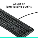 Logitech K120 Spill-Resistant Wired Keyboard – Black