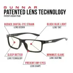 GUNNAR - Vertex Computer Glasses with Blue Light Reduction , Clear Lenses - Onyx (VER-00109)