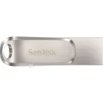 SanDisk - Ultra Dual Drive Luxe 256GB USB 3.1, USB Type-C Flash Drive - Silver (SDDDC4-256G-A46)