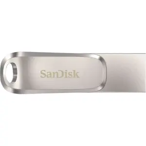SanDisk - Ultra Dual Drive Luxe 256GB USB 3.1, USB Type-C Flash Drive - Silver (SDDDC4-256G-A46)