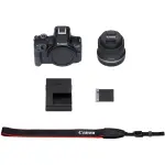 Canon EOS R50 4K Mirrorless Camera with RF-S 18-45mm Content Creator Kit – Black