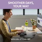 Logitech MK670 Wave Keys Ergonomic Wireless Keyboard & Mouse Combo – Graphite