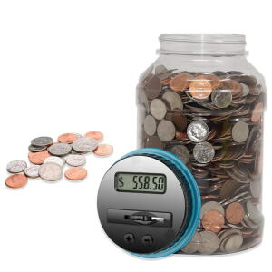 Digital Coin Counting Jar – 1.8L LCD Piggy Bank for Kids