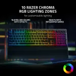 Razer - Ornata V3 Full-Size Wired Mecha-Membrane Gaming Keyboard with Chroma RGB Backlighting - Black