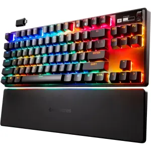 SteelSeries Apex Pro TKL V2 Wireless Gaming Keyboard – HyperMagnetic Switches, Adjustable Actuation, Rapid Tap & Trigger – Black