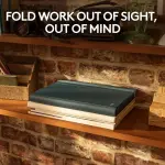 Logitech - Casa Pop-Up Desk Work From Home Kit Compact Wireless Keyboard, Touchpad and Laptop Stand - Classic Chic (920-011236)