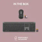 Logitech MK955 Signature Slim Wireless Keyboard & Mouse Combo – Quiet Typing, Graphite