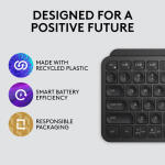 Logitech Wireless MX Keys Mini Keyboard & Lift Vertical Ergonomic Mouse Creative Kit (Black)