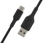 Belkin - BoostCharge Braided USB-C to USB-A Cable 6.6ft - Black (CAB002bt2MBK)