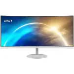 MSI - Pro MP341CQW 34" Curved UWQHD 100Hz 1ms FreeSync Monitor ,Built-in Speakers (DisplayPort, HDMI, ) - Matte White