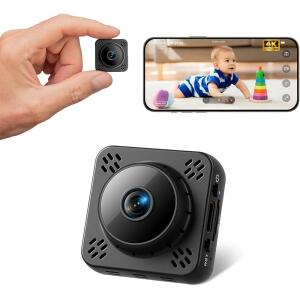2025 4K Mini Hidden Camera, Wireless Nanny Cam with WiFi/No WiFi & SD/Cloud Storage