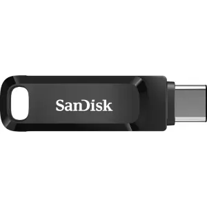 SanDisk 256GB Dual USB-A/USB-C Flash Drive – Black