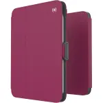 Speck - Balance Folio Case with Microban for Apple iPad mini (A17 Pro) and Apple iPad mini (6th Generation 2021) - Verry Berry Red / Slate Grey