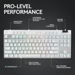 Logitech PRO X TKL LIGHTSPEED Wireless Gaming Keyboard with RGB - White