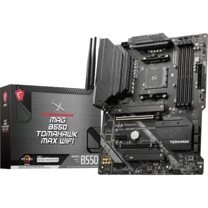 MSI B550 TOMAHAWK MAX WIFI ATX Motherboard – AM4, DDR4, Wi-Fi 6E – Black