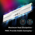 Silicon Power 64GB Zenith RGB 6000 MHz DDR5 Desktop Memory Kit (2 x 32GB, White)