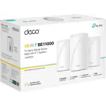 TP-Link - BE11000 Whole Home Multi-Gig, Wi-Fi 7 Mesh Router System - Tri-Band - White (Deco BE65 Pro(3-pack))