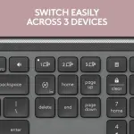 Logitech MK955 Signature Slim Wireless Keyboard & Mouse Combo – Quiet Typing, Graphite