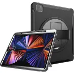 SaharaCase - PROTECTION Hand Strap Series Case for Apple iPad Pro 12.9 (4th, 5th, and 6th Gen 2020-2022) - Black