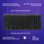 Logitech - G515 LIGHTSPEED TKL Wireless Mechanical Tactile (Brown) Switch Gaming Keyboard - Black (920-012423)