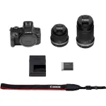 Canon EOS R100 4K Mirrorless Camera with RF-S 18-45mm & 55-210mm Lenses – Black