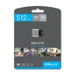 PNY - 512GB Elite-X Fit USB 3.1 Flash Drive - 200MB/s Speed - Black