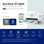 Epson EcoTank ET-3830 All-in-One Supertank Printer – White