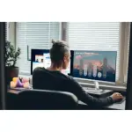 HP 21.5" FHD FreeSync Monitor – Silver & Black