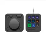 Logitech - MX Creative Console Programmable Keypad with 9 Customizable Keys & Control Dial for Graphic Design, Video Editing, more - Graphite