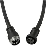 Glorious - Coiled USB-C Artisan Braided Keyboard Cable for Mechanical Gaming Keyboards - Phantom Black (GLO-KB-ACC-CBL-COIL-PBLK)