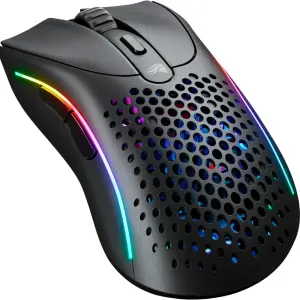 Glorious - Model D 2 Wireless Optical RGB Gaming Mouse with 6 Programmable Buttons - Wireless - Matte Black (GLO-MS-DWV2-MB)