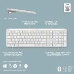 Logitech K950 Signature Slim Wireless Keyboard – Full-Size, Quiet Typing, Off-White