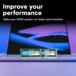 Crucial - Laptop Memory - 16GB DDR4 3200MHz C22 SODIMM - Green (CT16G4SFRA32A)