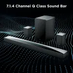 TCL - Q85H Q Class 7.1.4 Channel Sound Bar with Dolby Atmos, Wireless Subwoofer - Black (Q85H)