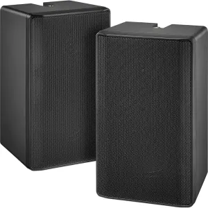 Insignia™ - 2-Way Indoor/Outdoor Speakers (Pair) - Black (NS-IOPS22)