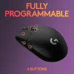 Logitech G305 LIGHTSPEED Wireless Gaming Mouse with 12,000 DPI HERO Sensor – Black