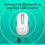 Logitech Signature M650 Wireless Mouse – Silent Clicks, Off-White