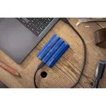 Samsung Geek Squad Certified Refurbished T7 Shield 2TB Rugged SSD, IP65, Blue.