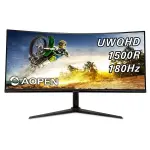 Acer - AOPEN 34\" VA LED QHD 180Hz 1ms FreeSync Premium Gaming Monitor (HDMI) - Black (34HC5CU S3biiphx)