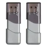 PNY - Turbo Attaché 3 128GB USB 3.0 Type A Flash Drive, 2-Pack - Silver (P-FD128X2TBOP-MP)