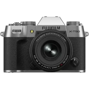 Fujifilm X-T50 Mirrorless Camera with XF 16-50mm F2.8-4.8 R LM WR Lens – Silver