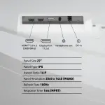 MSI PRO MP273QW E2 27" QHD Monitor with 100Hz, 1ms Adaptive Sync, Built-in Speaker - White