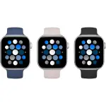 Silicone Band for Apple Watch® - Navy Blue, Pink and Black (BE-AWB41SIL3BP)