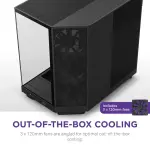 NZXT - H6 Flow ATX Mid-Tower PC Case - Black (CC-H61FB-0)